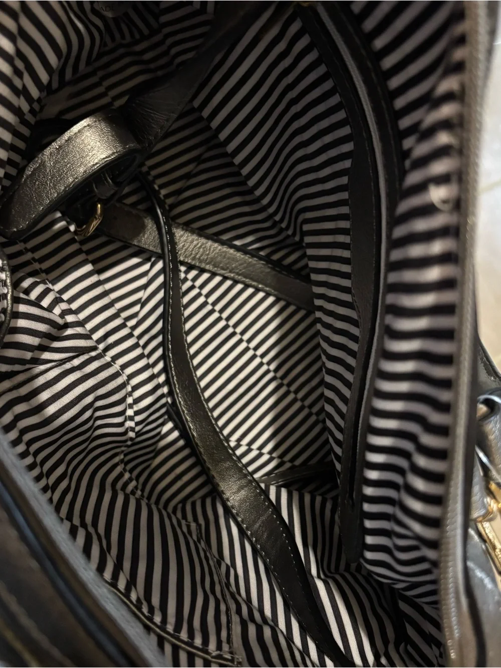 LA MIEL Grey Moto-Style Satchel with Belt Detail